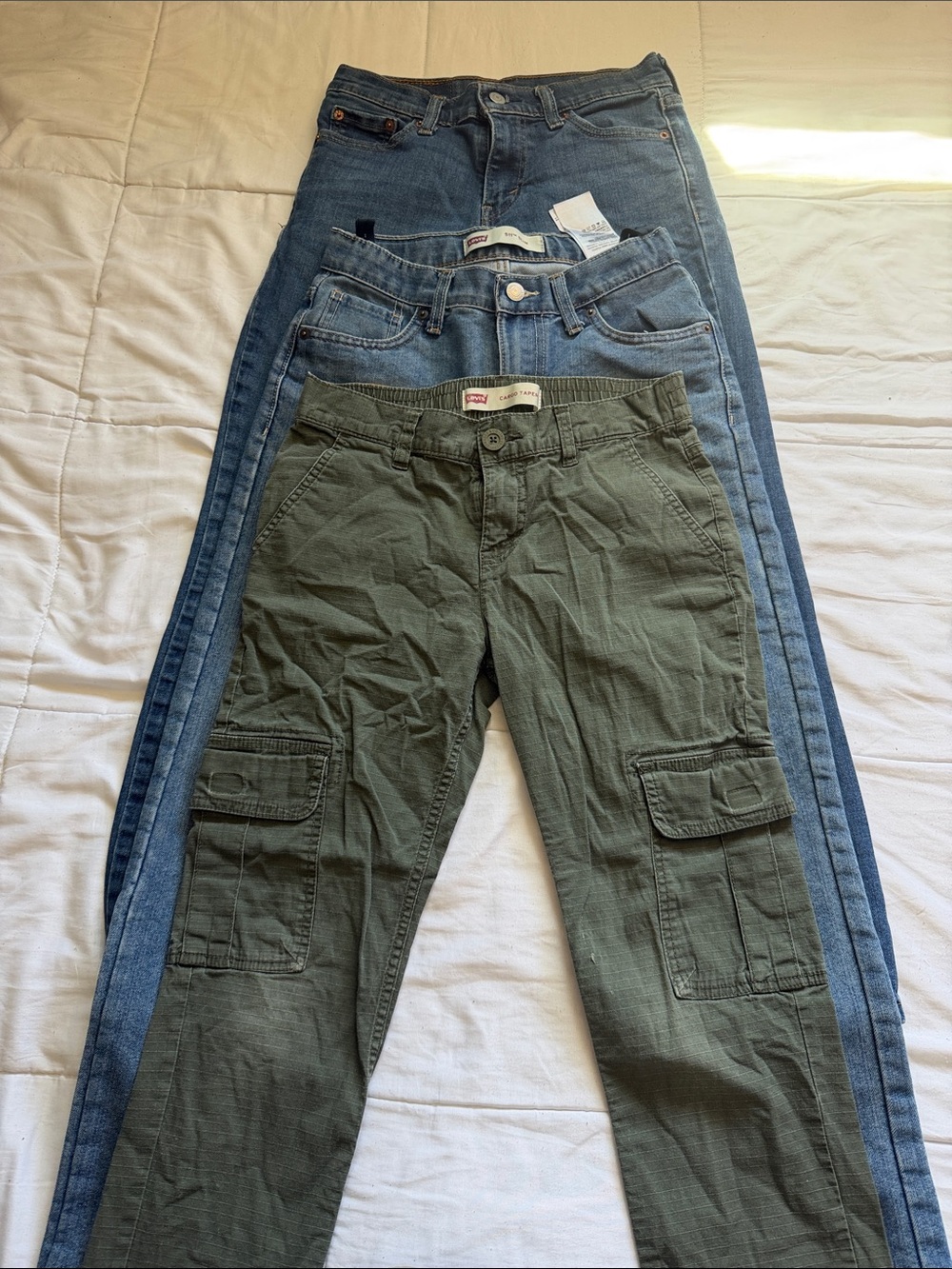 Levi's Women's Olive Green Cargo Skinny Jeans